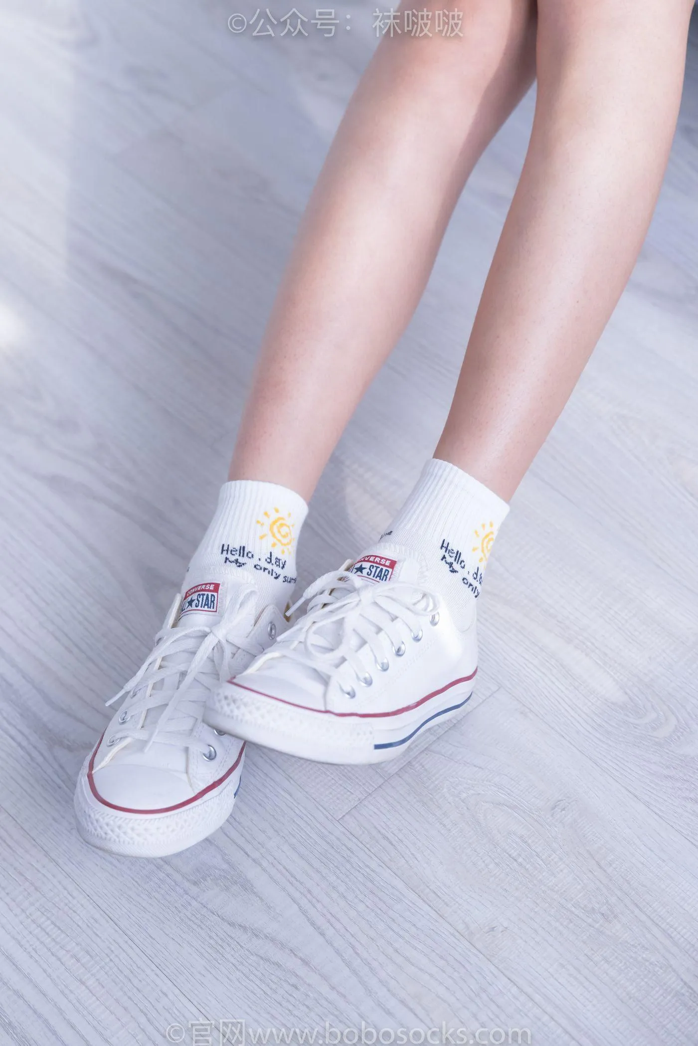 [BoBoSocks袜啵啵]NO.052 瑶瑶-JK制服、帆布鞋、白棉袜、裸足 [133P]插图5